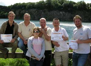 Happy students with their certificates