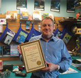 Mike with the Aspire award
