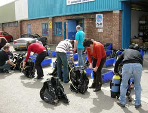 Students during kit practice
